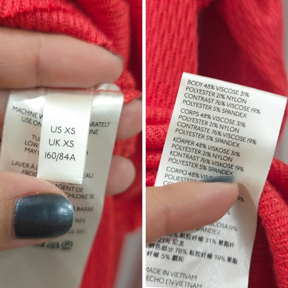 FREE PEOPLE Women's Red HEATWAVE Long Sleeve Tunic Top, Nwt, Size Xsmall - Picture 13 of 16